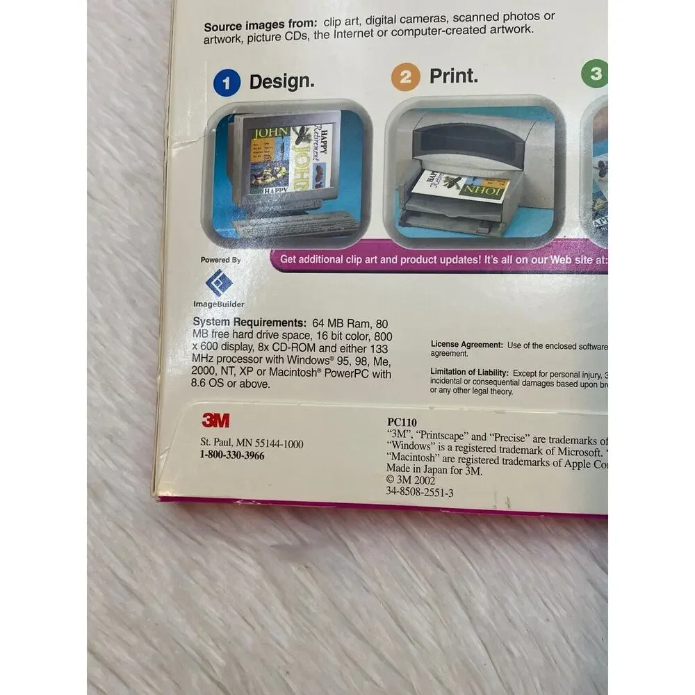 3M Printscape Personalized‎ Gift Bag Kit Square Base For All Inkjet Printers